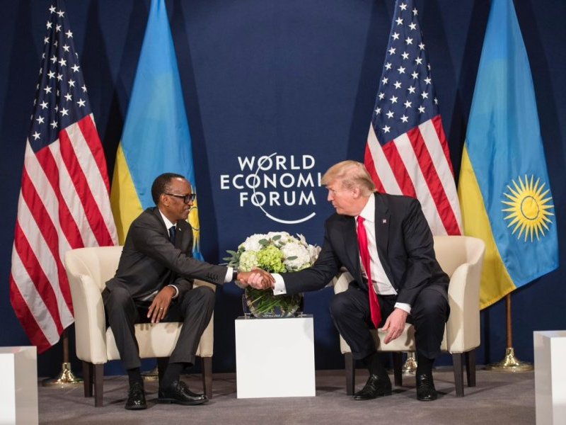 Perezida Kagame yashimiye Trump watorewe kuyobora Amerika 