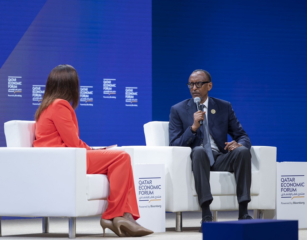 Perezida Kagame yirinze kuvugira byinshi mu nama ya Qatar ku kibazo cy'u Rwanda na RDC 