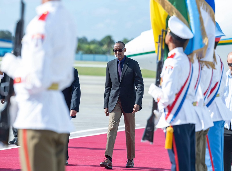 Rais Kagame yuko Cuba kwa mkutano wa G77