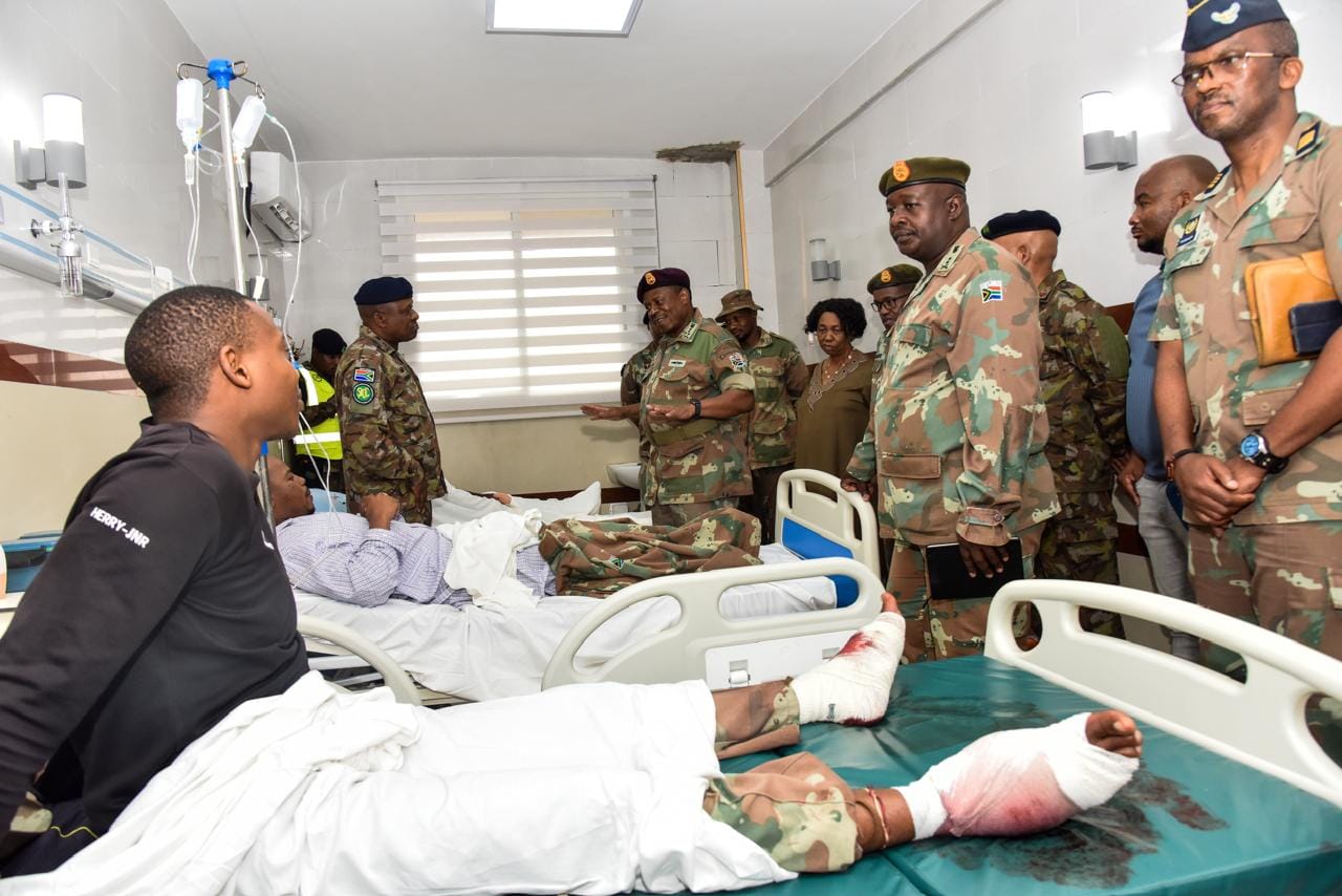 Motshekga visiting wounded DRC January 2025 SANDF