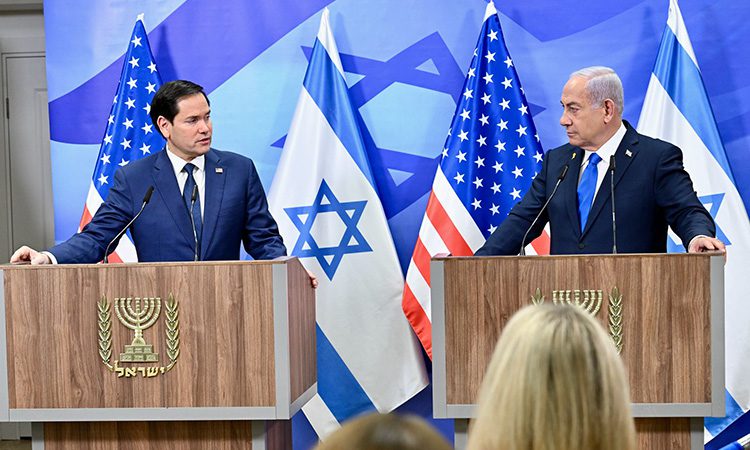 Secretary of State Marco Rubio And Israeli Prime Minister Benjamin Netanyahu