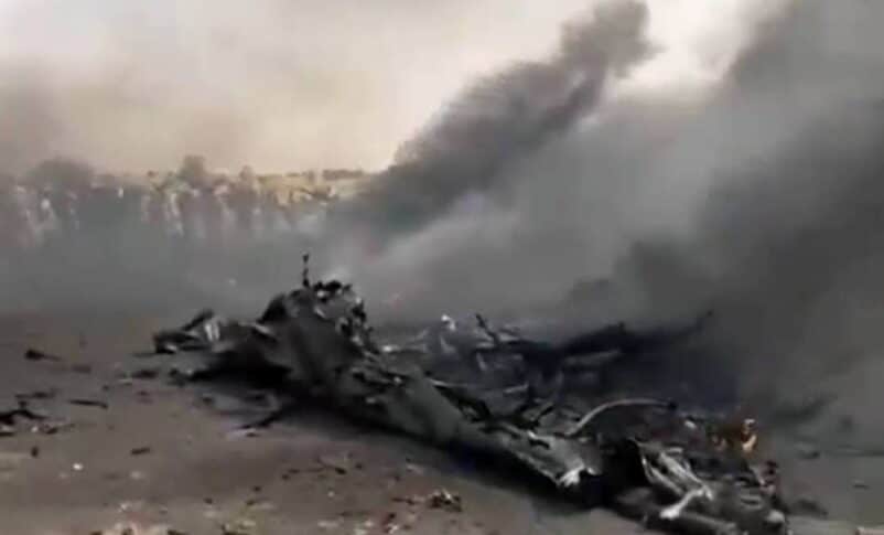 Debris from an Antonov plane the Rapid Support Forces RSF said they downed near El Fasher Sudan April 3 2025 802x485 1
