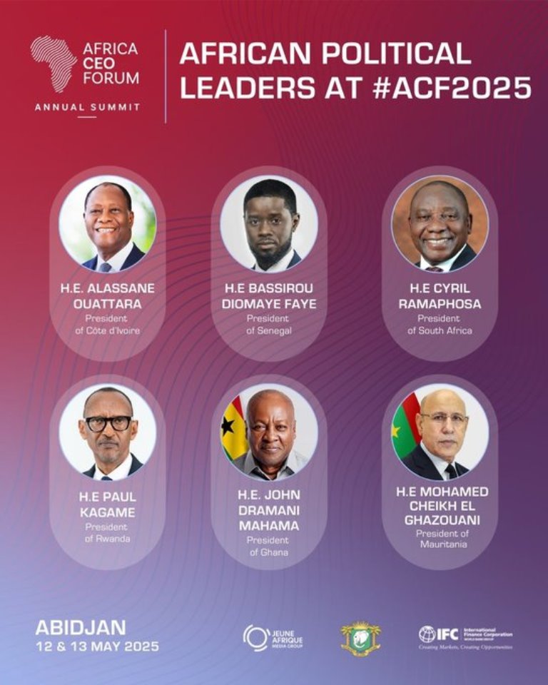 President Kagame Joins African Leaders at Africa CEO Forum 2025 in Abidjan 8 Gqus3l5XkAAmWpA
