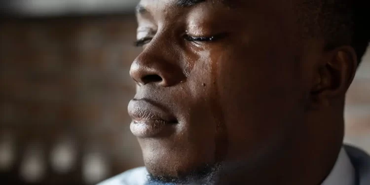 portrait sensitive man crying weeping black man 1280px t 750x375 1