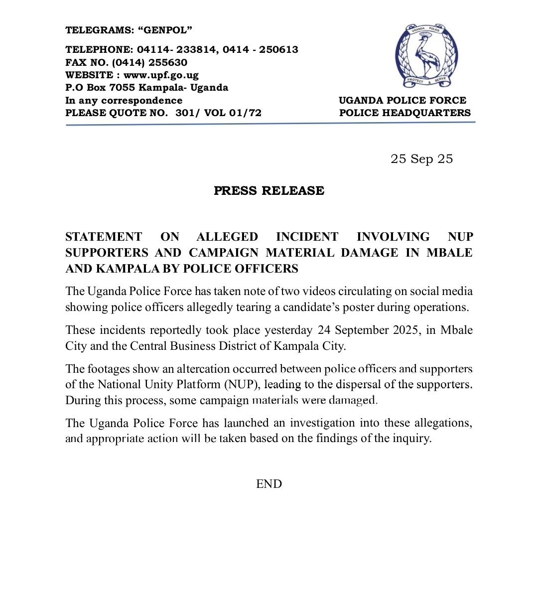 Uganda: Polisi mu mvururu n’abashyigikiye Bobi Wine 6 20250925 132848
