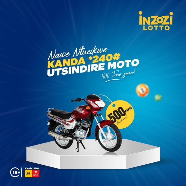Inzozi Lotto nticyemerewe gukoresha Tombola y'Igihugu 33 mu bihembo bya igitego lotto byongewemo moto 6088a
