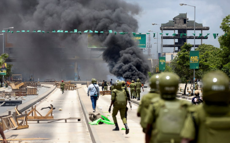 TANZANIA: Abakinnyi 7 biciwe mu myigaragambyo yakurikiye amatora 68