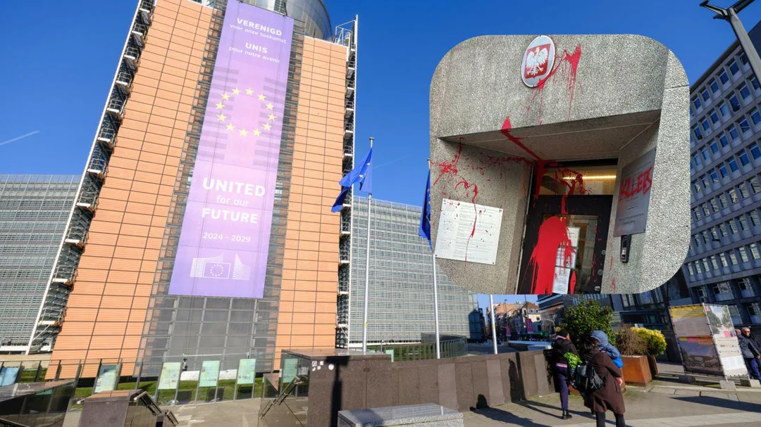 polish consulate in brussels doused with paint vulgar v0 FpIzDb6wXRbapFW6lwBSsTGthKEyv7GvTO5G t5l0A