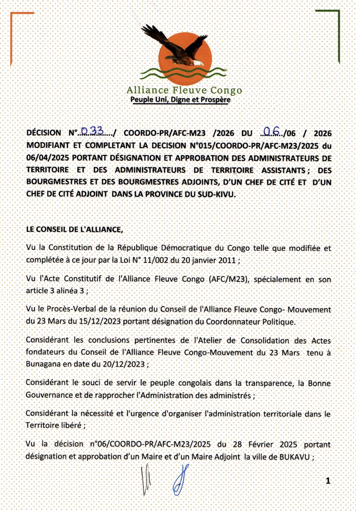 RDC: AFC/M23 yashyizeho abayobozi bashya i Bukavu, Kalehe, Kabare n'ahandi 1 HKIgH5MXAAAiXTF