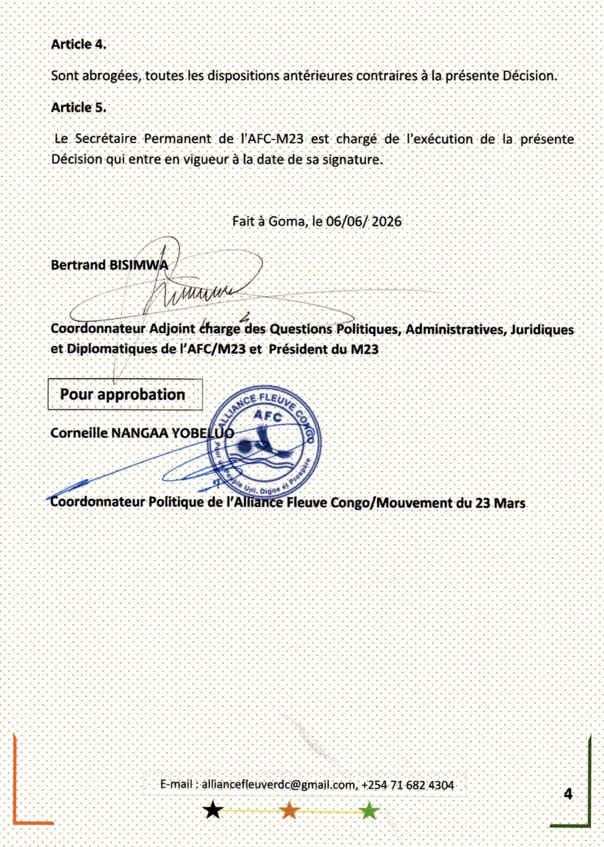 RDC: AFC/M23 yashyizeho abayobozi bashya i Bukavu, Kalehe, Kabare n'ahandi 4 HKIgH6AWAAAOrYJ