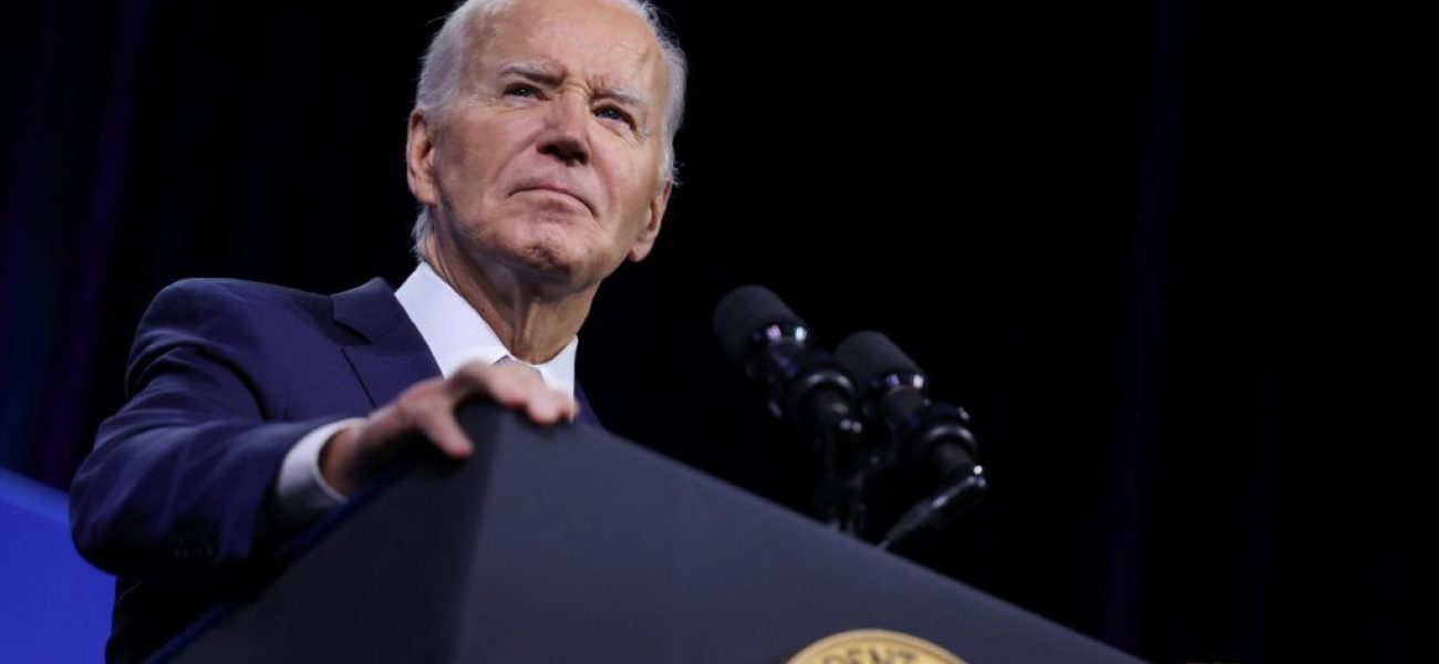 U.S. President Joe Biden looks on at the 115th NAACP National Convention in Las Vegas, Nevada, U.S., July 16, 2024. REUTERS/Tom Brenner