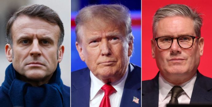 20250223-macron-trump-starmer-split