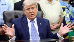 U.S. President Donald Trump speaks during an announcement with U.S. Environmental Protection Agency (EPA) Administrator Lee Zeldin (not pictured) in the Oval Office at the White House, in Washington, D.C., U.S., May 21, 2026. REUTERS/Kevin Lamarque