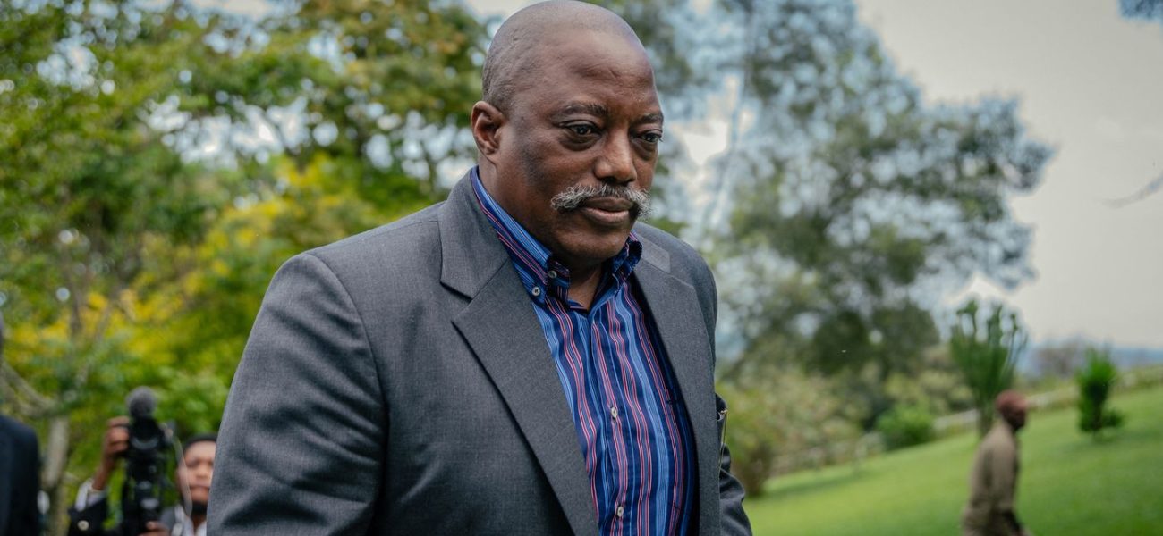 Former President of the Democratic Republic of Congo Joseph Kabila walks back into his house after posing for a group photo with religious leaders at one of his residences in Goma on May 29, 2025. Ex-president Joseph Kabila was back in the Democratic Republic of Congo on May 29, 2025 via Goma, an eastern city seized by the Rwanda-backed M23 militia whose lightning offensive the government accuses him of orchestrating.
Kabila's appearance comes despite the former president facing the possibility of a treason trial over his alleged support for the M23, which has seized swathes of the resource-rich Congolese east with Rwanda's help.
Felix Tshisekedi, his successor as the DRC's president, accuses Kabila of being the brains behind the armed group. (Photo by Jospin Mwisha / AFP)