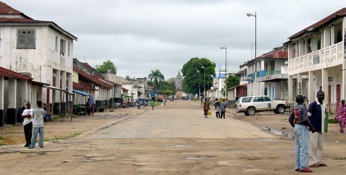Une vue du centre ville de Kindu, chef-lieu de la province du Maniema (RDC). Ph. Panoramio.com