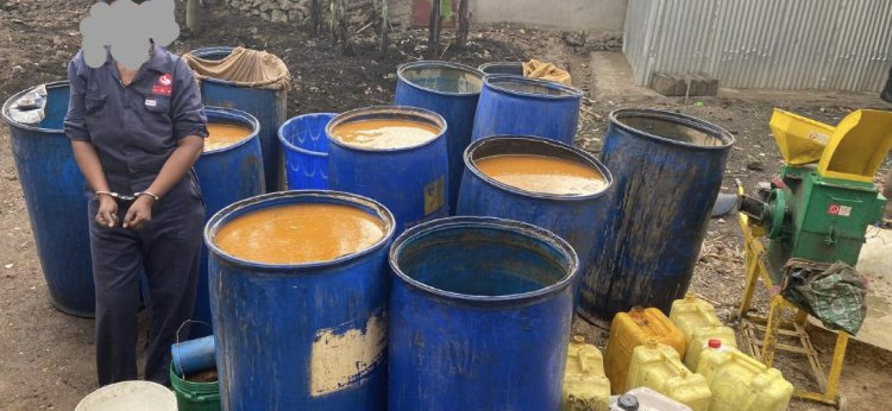 Rebecca umugore wa Hitiyaremye yasanganwe litiro zirenga 1700 z'inzoga z'inkorano