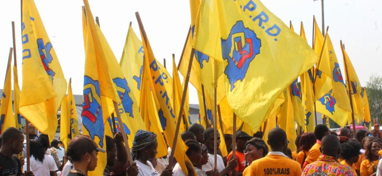 Des partisans du PPRD à Kinshasa, le 14/05/2015 lors du congrès extraordinaire de ce parti. Radio Okapi/Ph. John Bompengo