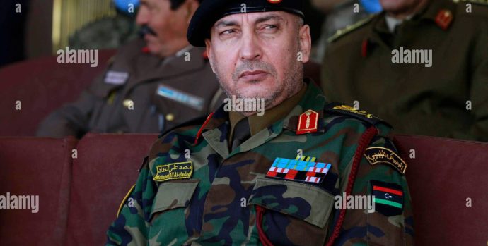 libyan-chief-of-staff-general-mohammed-al-haddad-attends-a-graduation-ceremony-of-libyan-cadets-at-the-war-academy-in-tripoli-libya-sunday-jan-23-2022ap-photoyousef-murad-2MCB3BJ