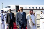 perezida_paul_kagame_yagiye_i_doha_muri_qatar_aho_yitabiriye_inama_mpuzamahanga_yiga_ku_iterambere_world_summit_for_social_